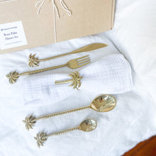 Load image into Gallery viewer, Ethical Palm Brass Dinner Gift Set