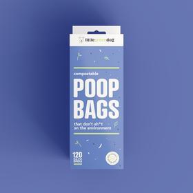 Compostable Dog Poop Bags by Little Green Dog Compostable Dog Poop Bag Little Green Dog 120 packs - Earth Rated Poop Bags