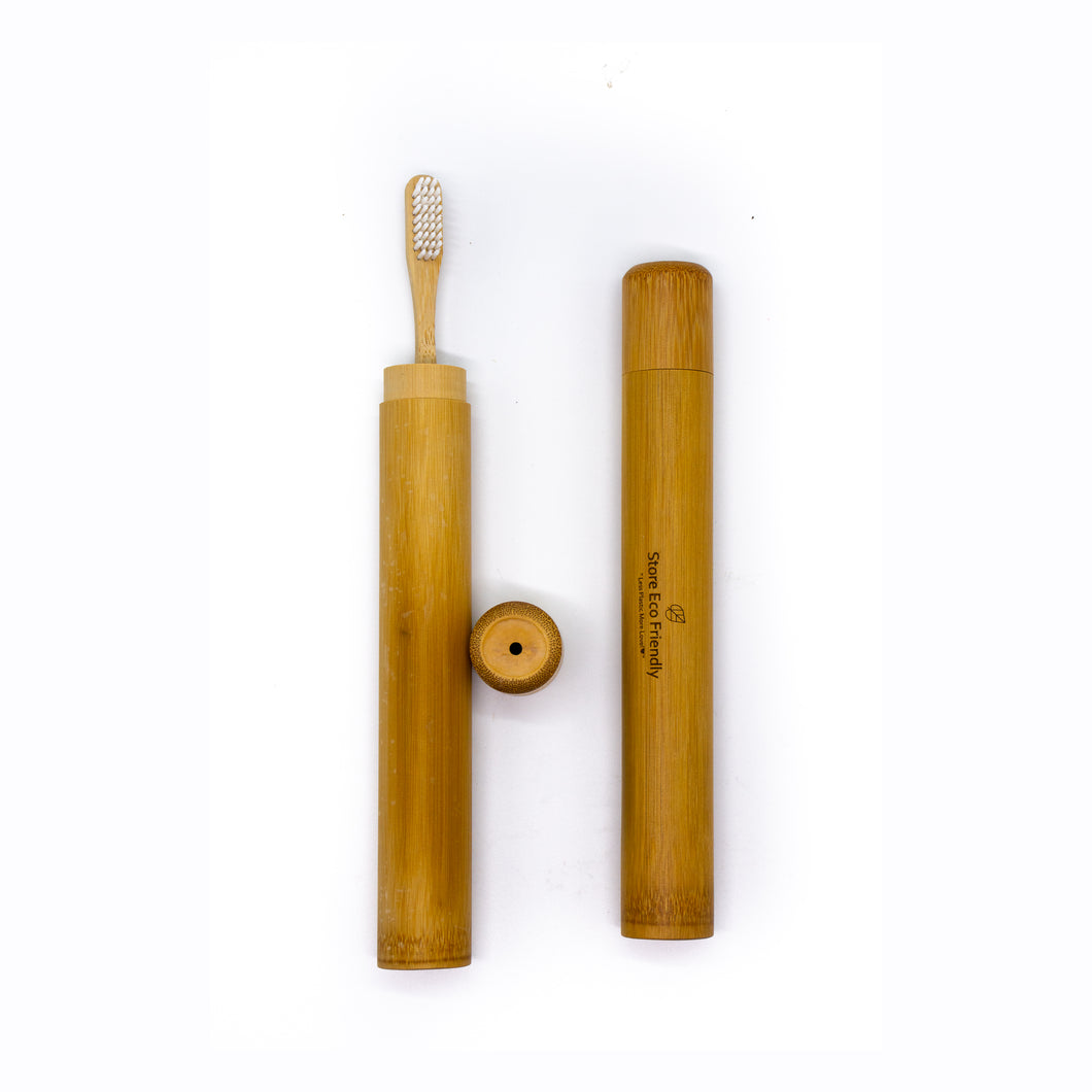 bamboo-toothbrush-holder - Toothbrush travel case