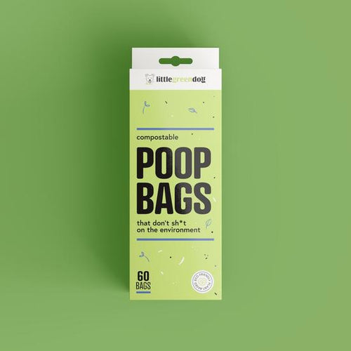 Compostable Dog Poop Bags by Little Green Dog Compostable Dog Poop Bag Little Green Dog 60 packs - Earth Rated Poop Bags