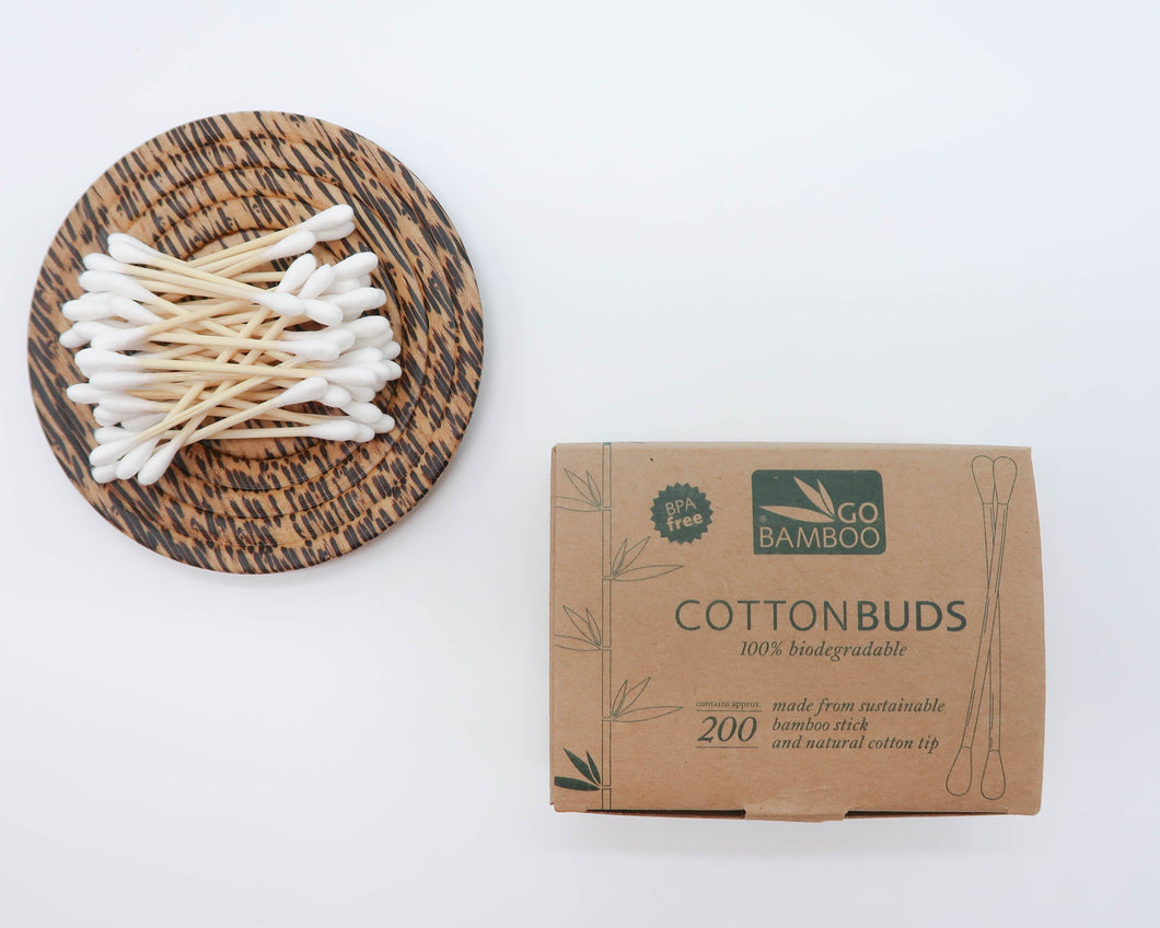 COTTON BUDS GO BAMBOO BIODEGRADABLE Bamboo Store Eco Friendly  - Bamboo Cotton Buds