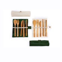Load image into Gallery viewer, Eco Friendly Bamboo Cutlery Set Bamboo Vbatty  - Wooden Kitchen Utensils